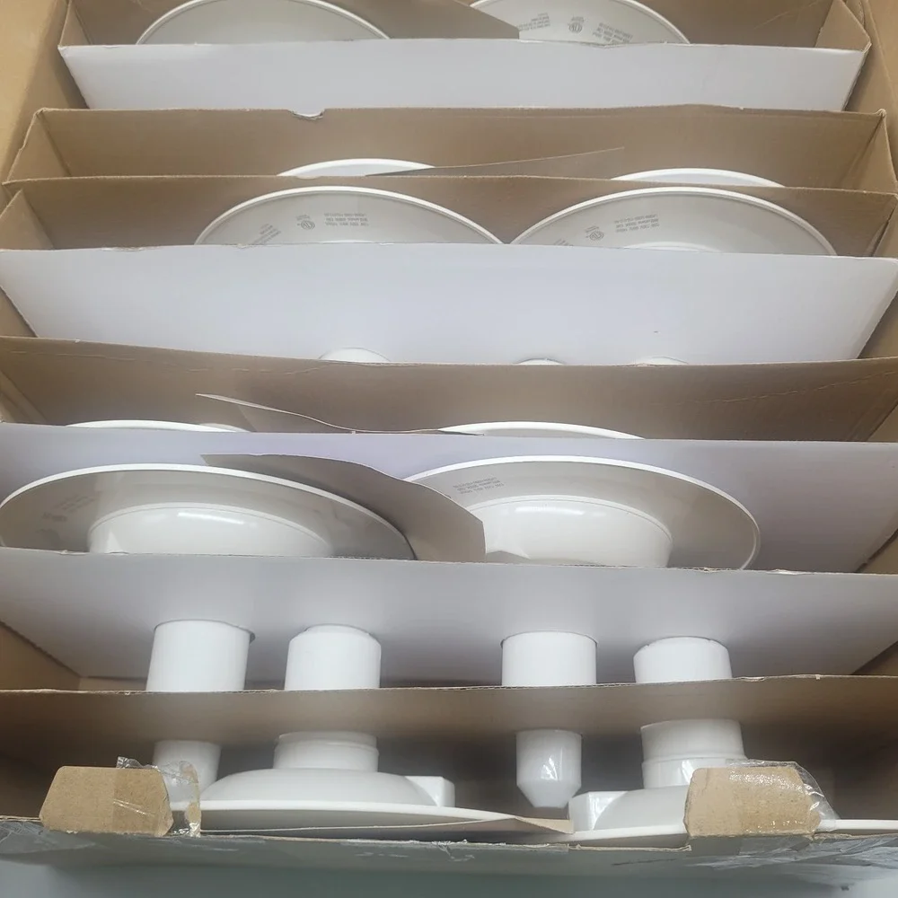 Jolux 5/6in LED Recessed Light 5CCT Dimmable E26 Retrofit 12 Pack Flat Trim